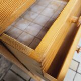 Comode en pin 1980 tenon mortaise