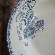 6 antique deep plates in ironstone