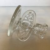 Candle holders flowers butterfly wings moulded glass