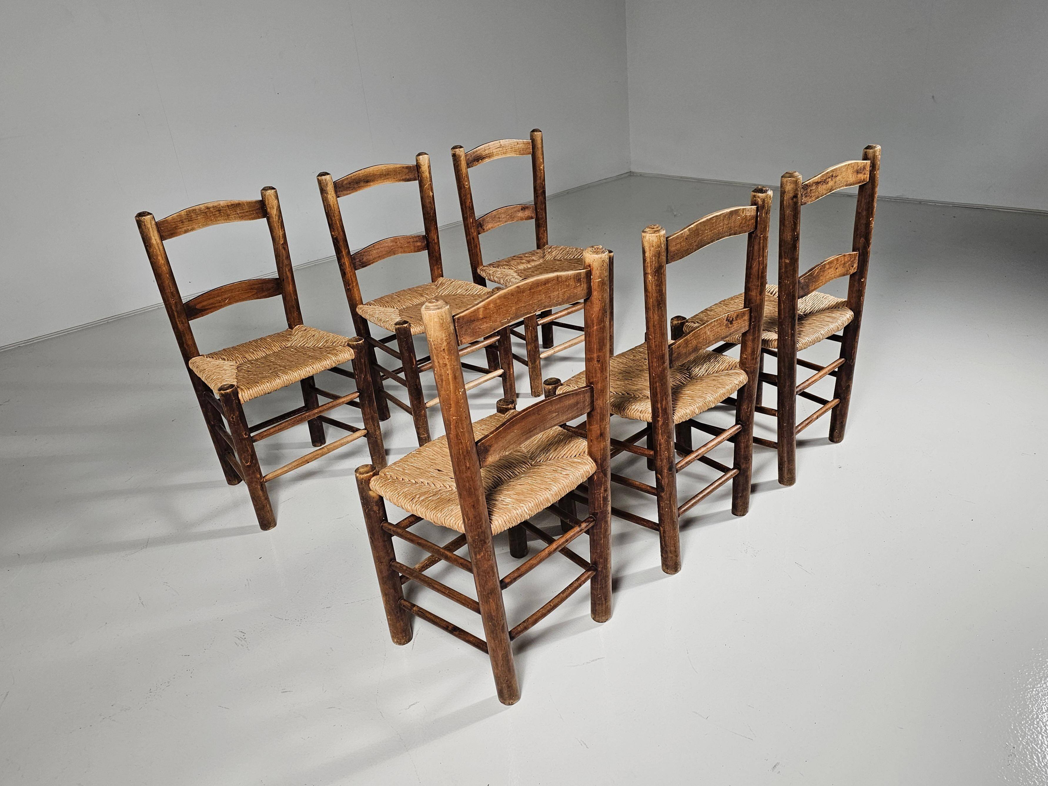 Farmhouse dining chairs, Spain 1970s
