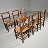 Farmhouse dining chairs, Spain 1970s