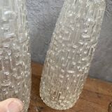 2 geometric glass tulips 17.5 cm for chandelier lamp
