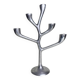 Italian Chrome Candlestick Organic Shape