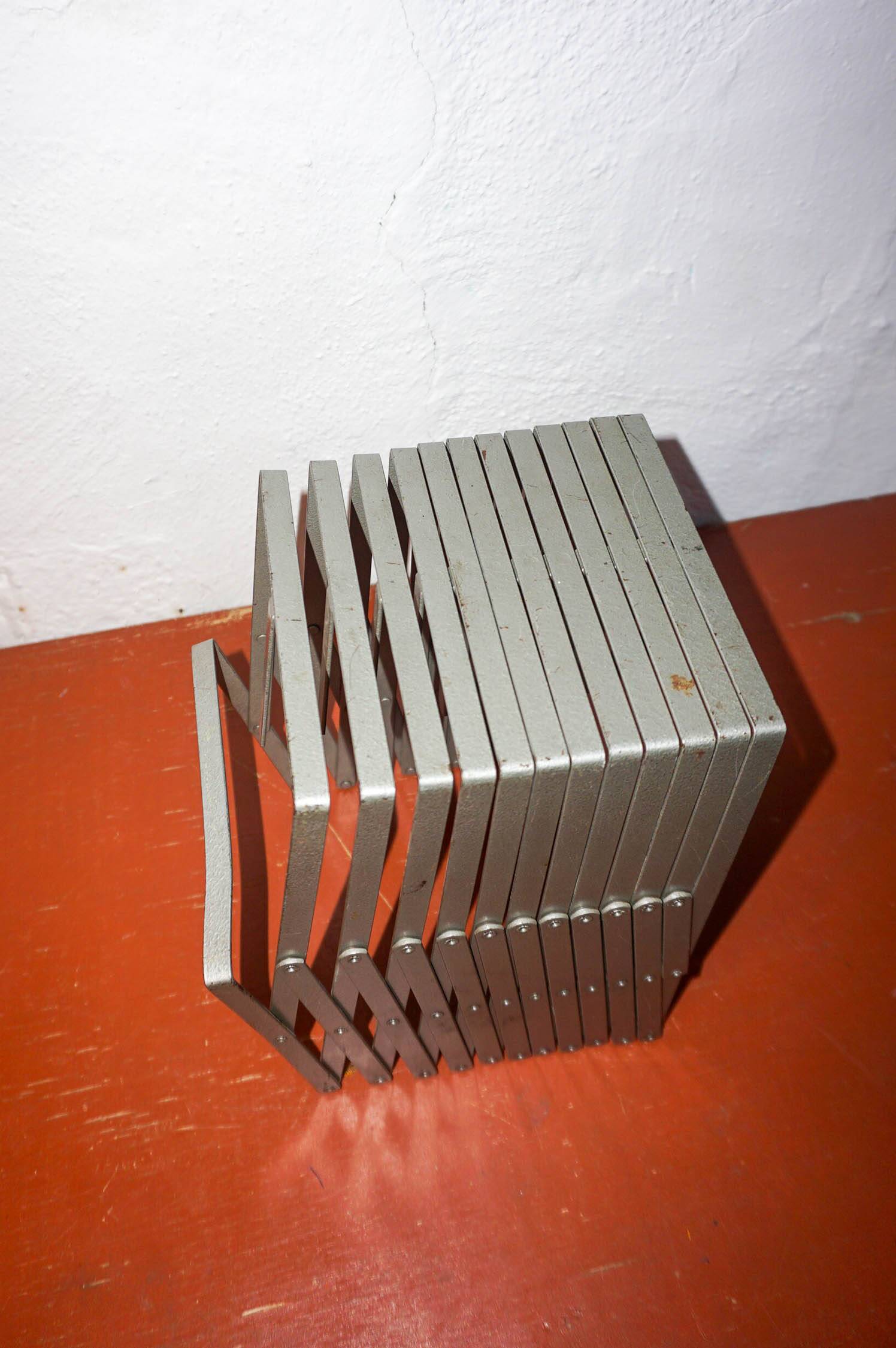 vintage expanding lp rack * mid-century modern metal vinyl storage * accord