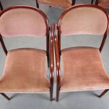 Set of six Thonet armchairs in bent wood, Vienna, Austria, 1991