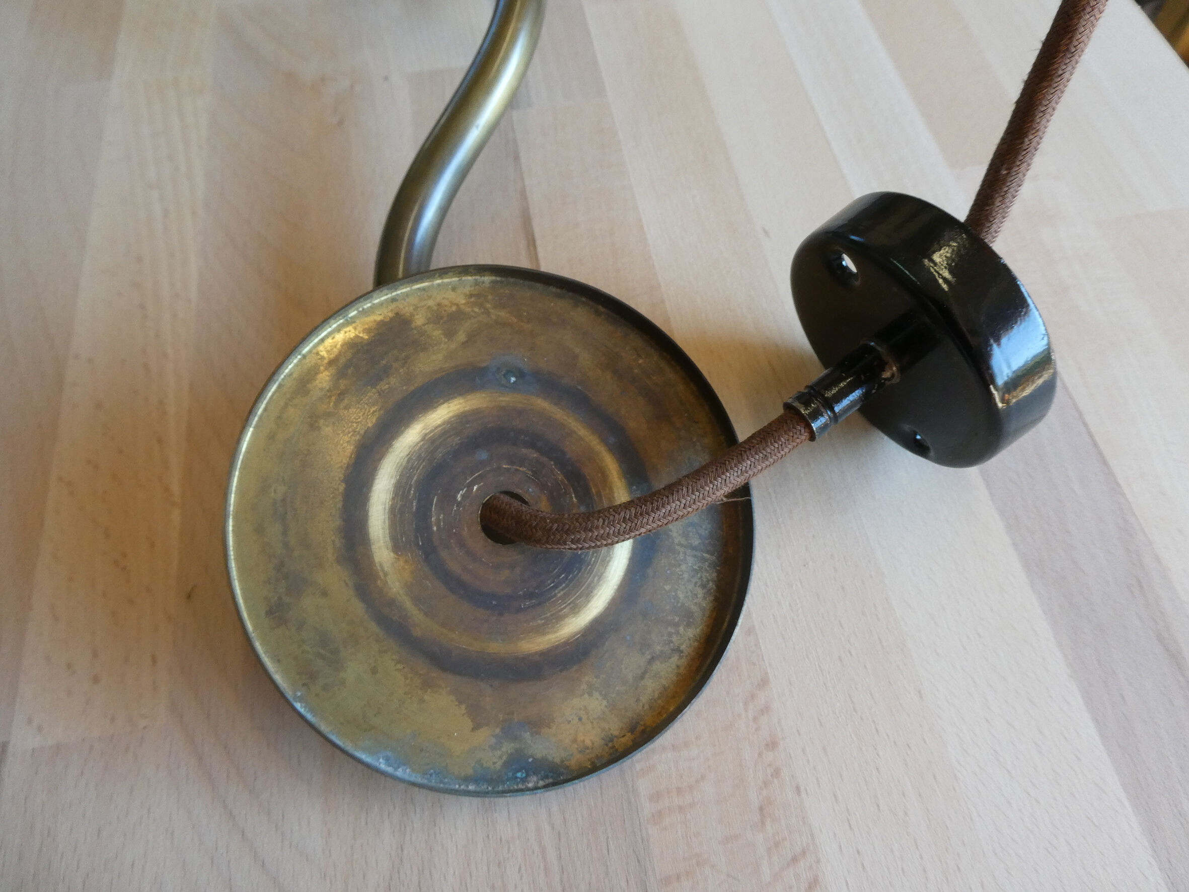 Pair of design wall lamps by Sergio Bernardi Bronze - Italy