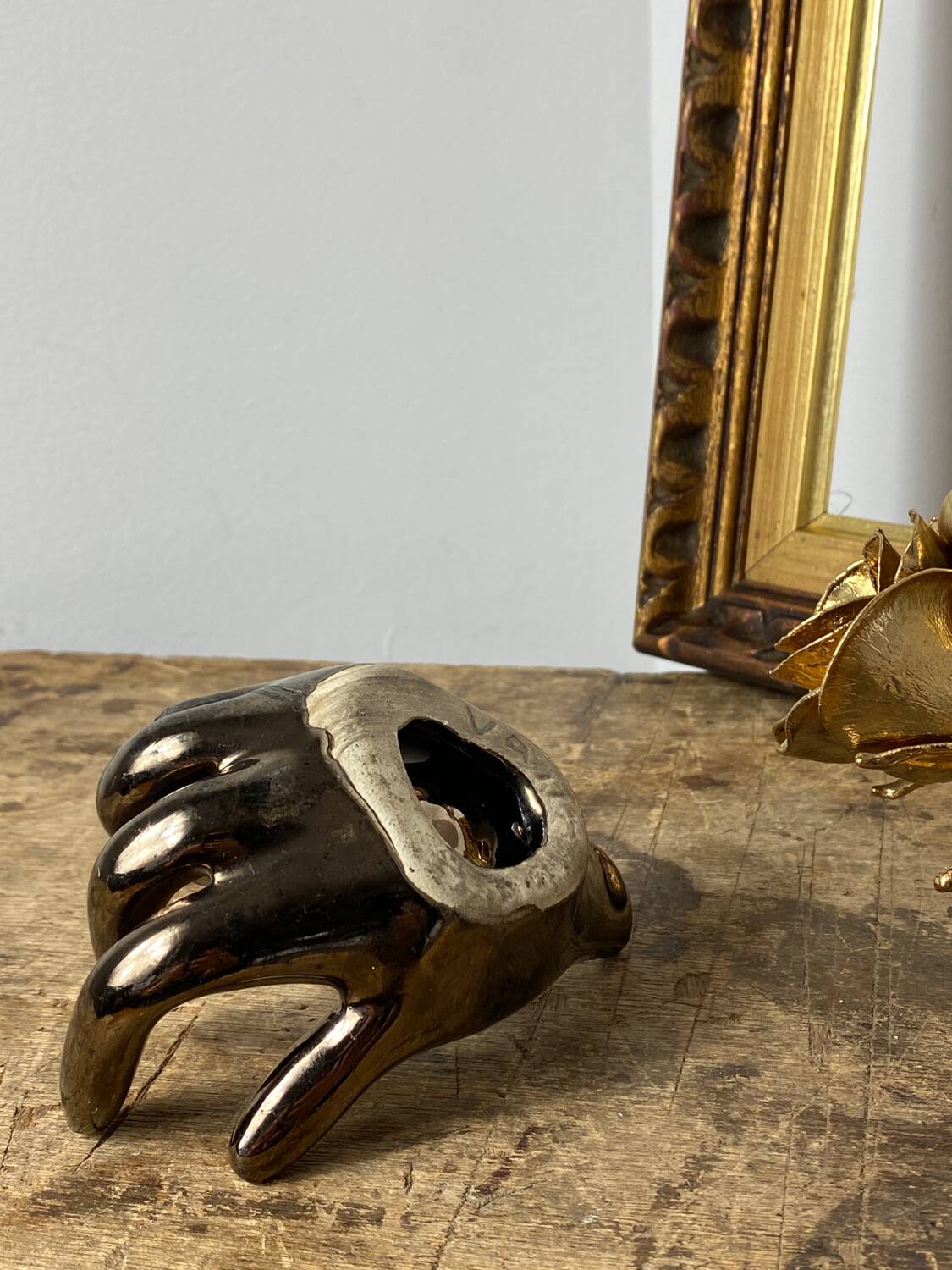 Vallauris iridescent ceramic hand emptier
