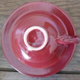 Cup twisted handle and saucer