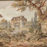 Tapisserie tenture murale encadrée, 1950