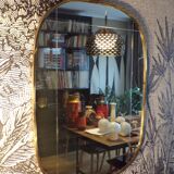 Mirror 60x80 cm brass frame