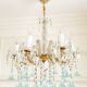 Lustre Marie-Thérèse en cristal et verre de Murano bleu