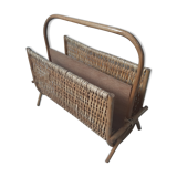 Rattan and wicker magazine holder