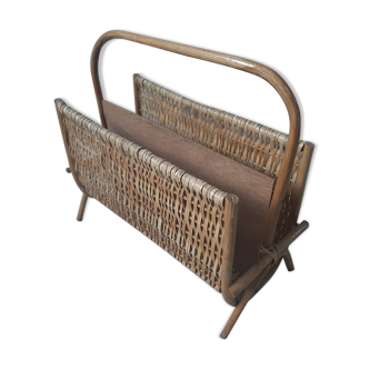 Porte revue rotin et osier