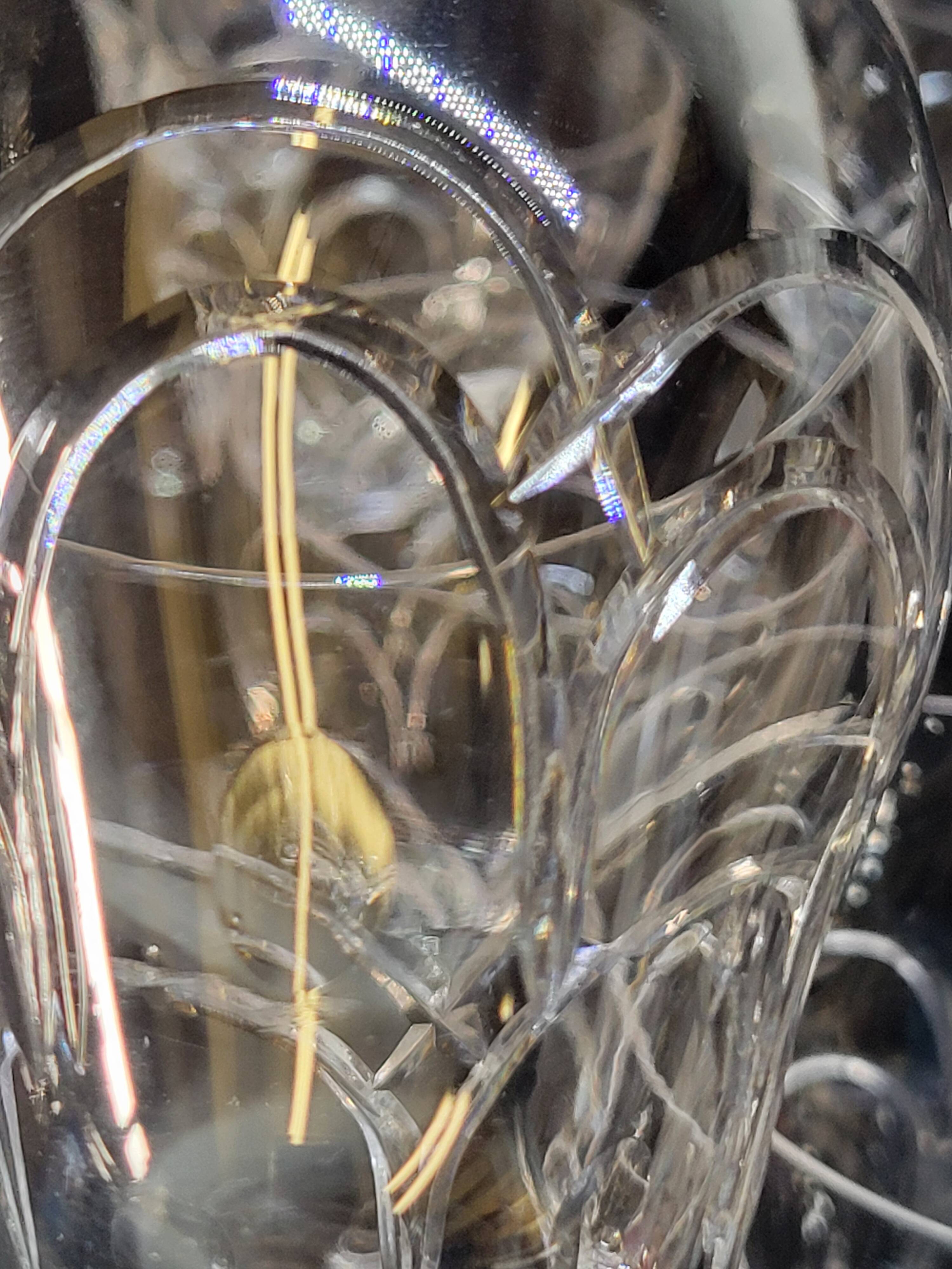 10 antique art deco saint louis / baccarat cut crystal water glasses