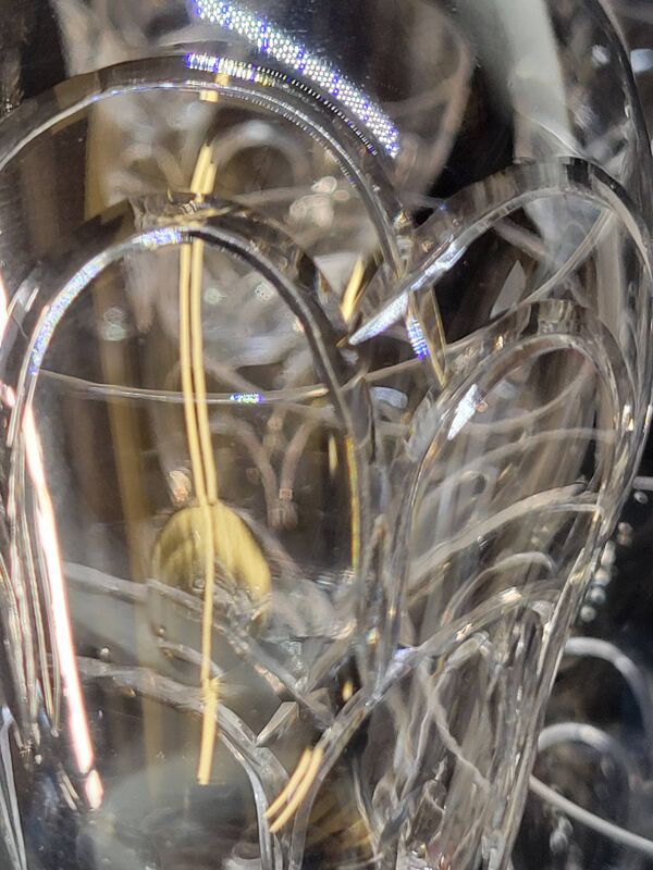 10 anciens verres a eau en cristal taillé art déco saint louis / baccarat