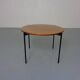 Round teak and steel coffee table from Thonet, 1950s.