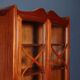 Vintage trumeau in mahogany veneer, Italy, 1950s.
