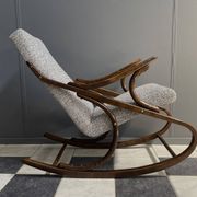 Fauteuil à bascule par TON / Thonet années 1960