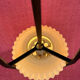 LAMP/IRON SUSPENSION FORGED OPAQUE WHITE GLASS CYLINDRICAL TUBE