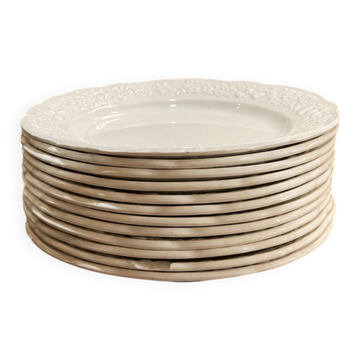Lot d'assiettes à dessert Digoin &Sarreguemines, France, circa 1950