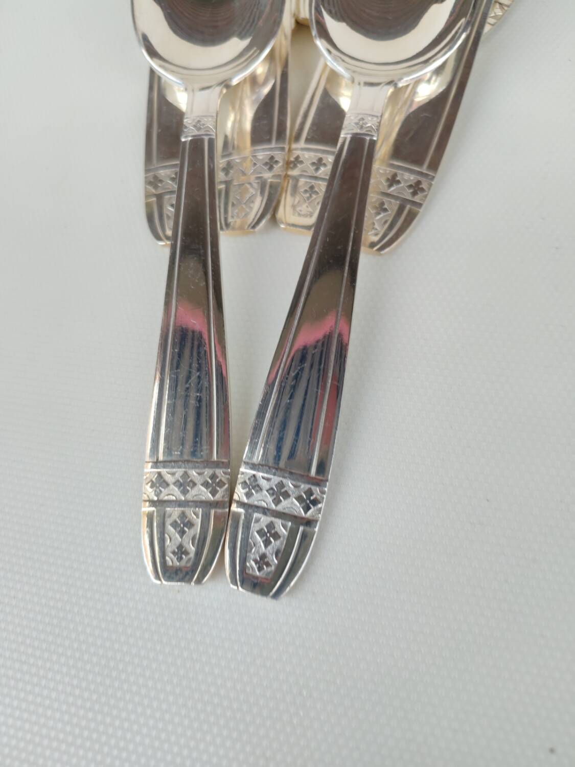 12 silver-plated soup spoons, Monaco Grand Prix model.