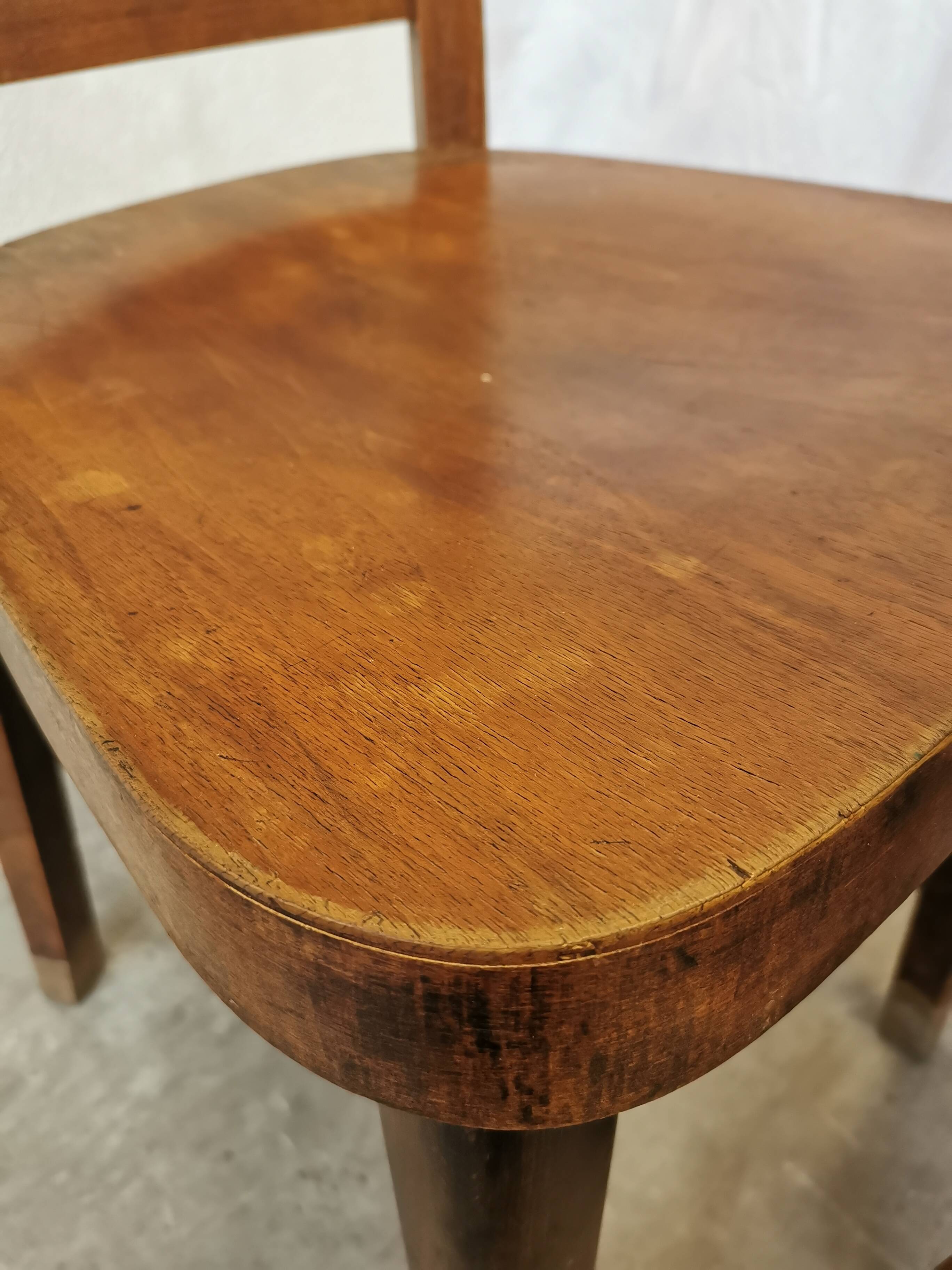 Vintage STOL Kamnik Wooden Dining Chair: 1960s Yugoslavia Bistro Style