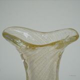 Flavio Poli for Seguso Vetri d'Arte Incrociato oro vase 1949