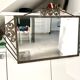 Art Deco mirror 1930 hammered iron and beveled mirror