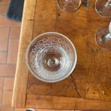 6 Verres à vins et 5 verres à eaux forme tulipes motif arabesque