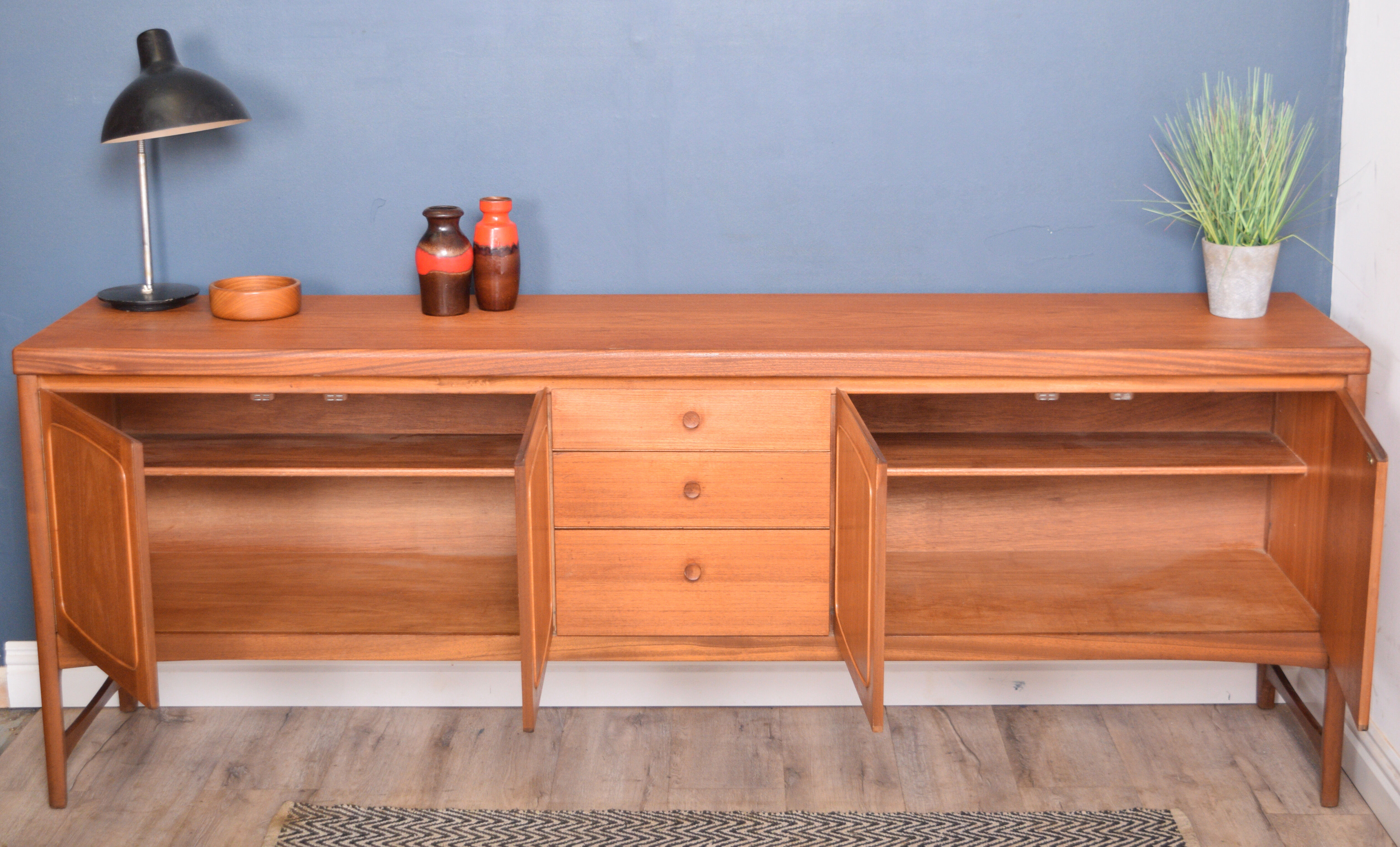Restored Teak 1960s Nathan Squares Sideboard