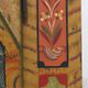 Rustic Farmhouse Antique Original Folk Art Painted Bridal Cabinet
