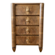 Commode Art Déco ancienne en bois à 4 tiroirs