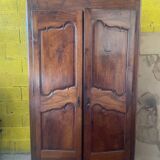 18th century solid walnut wardrobe