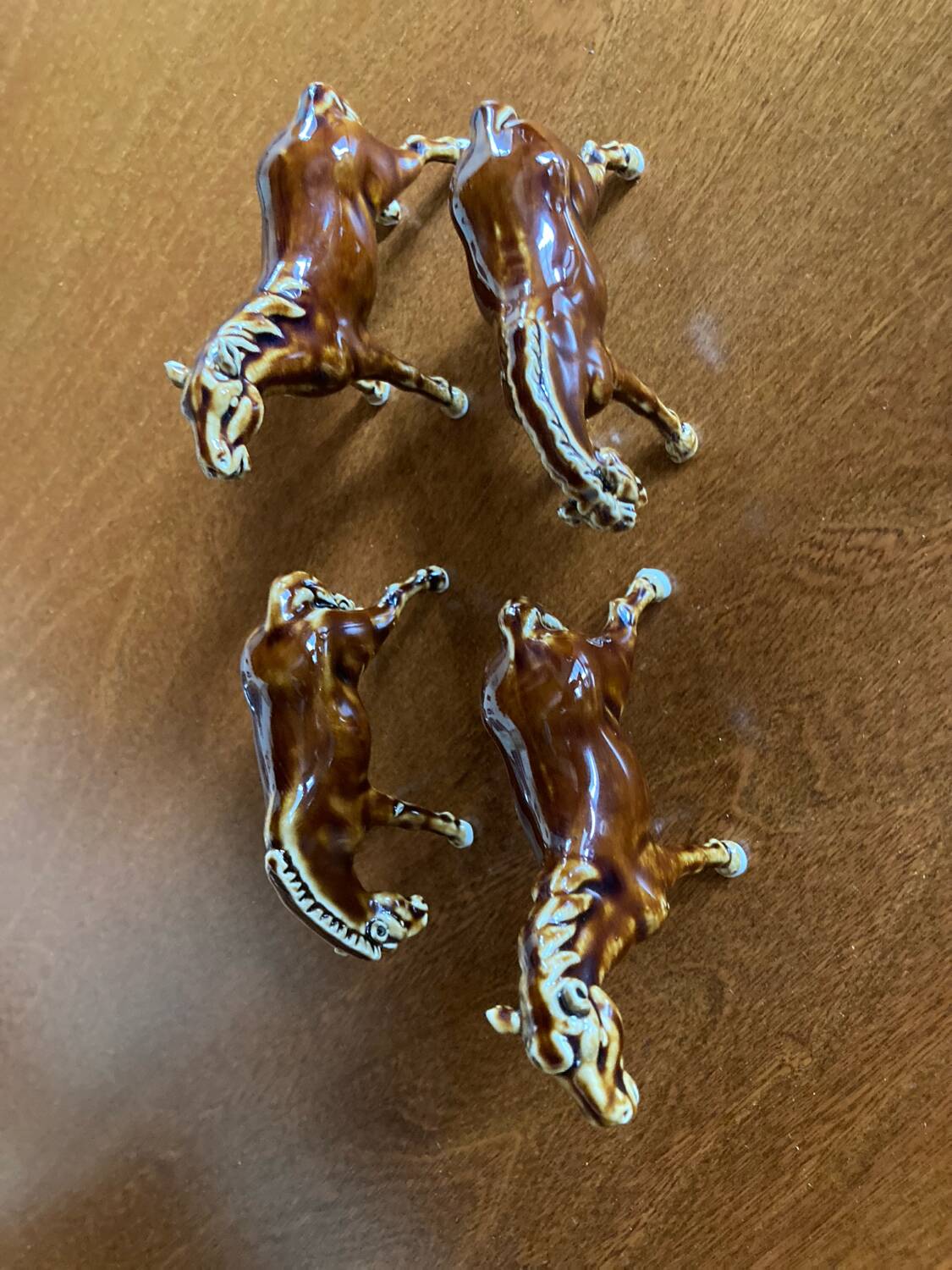 Glazed ceramic horses