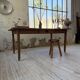 Beech and pine farmhouse table with spindle legs 170 cm