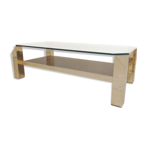 table basse dorée vintage,