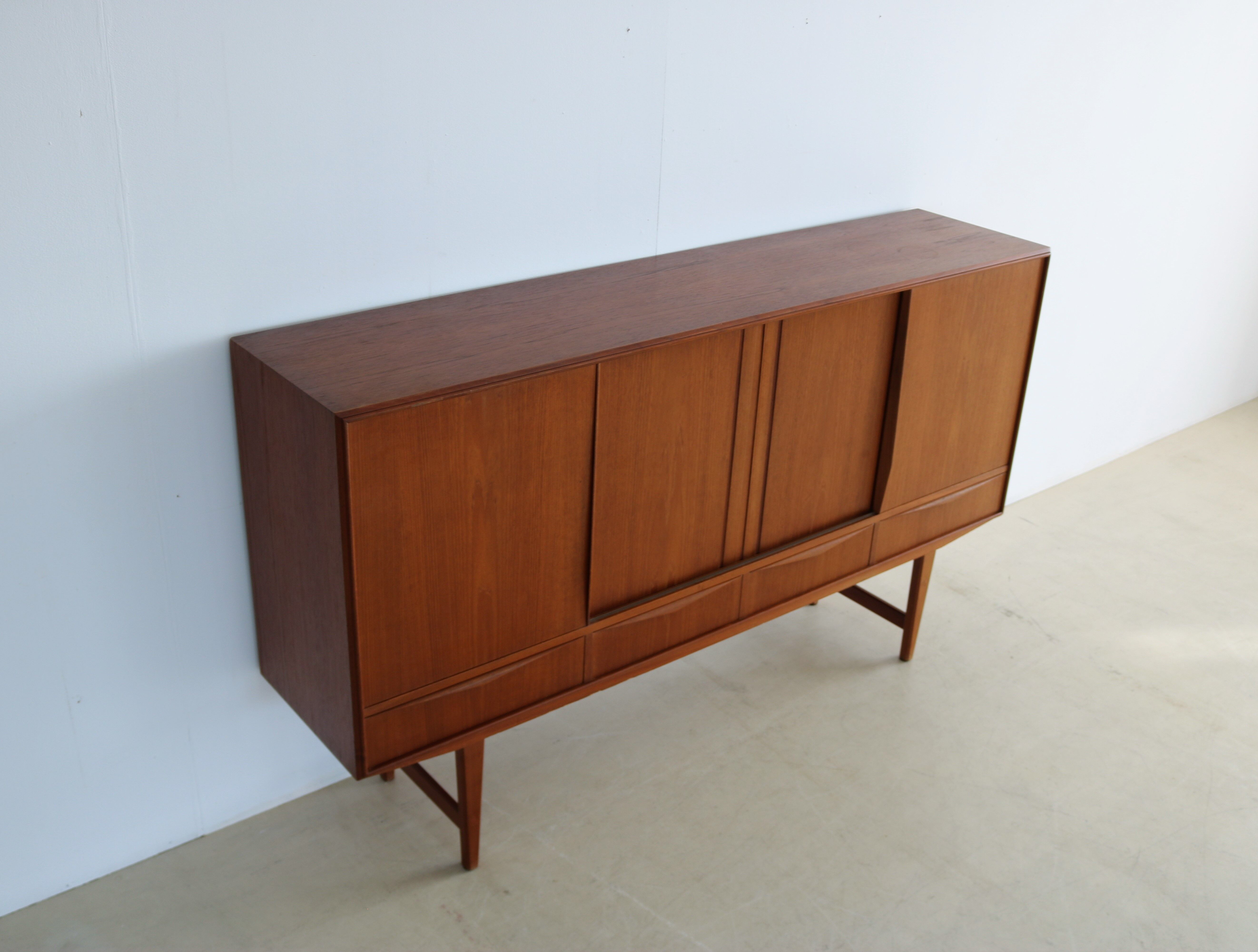 Vintage high board | wall cabinet | E.W. Bach | Danish