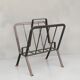 Black painted metal magazine holder