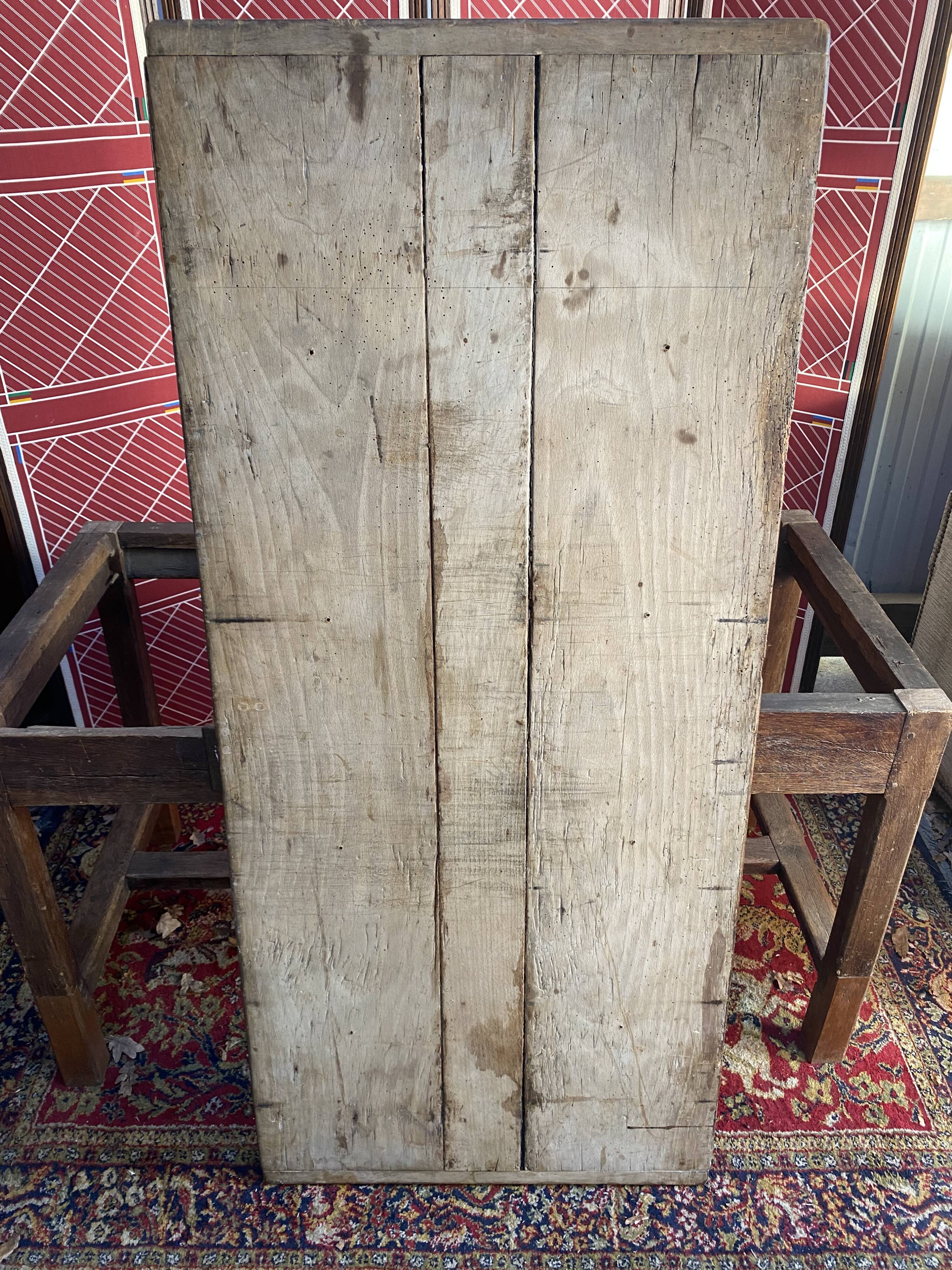 Old solid wood farmhouse table