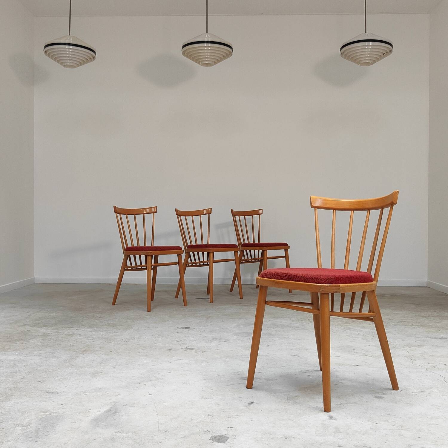 Set of 4 chairs by Antonin Suman for Tatra Nabytok Pravenec Year 60