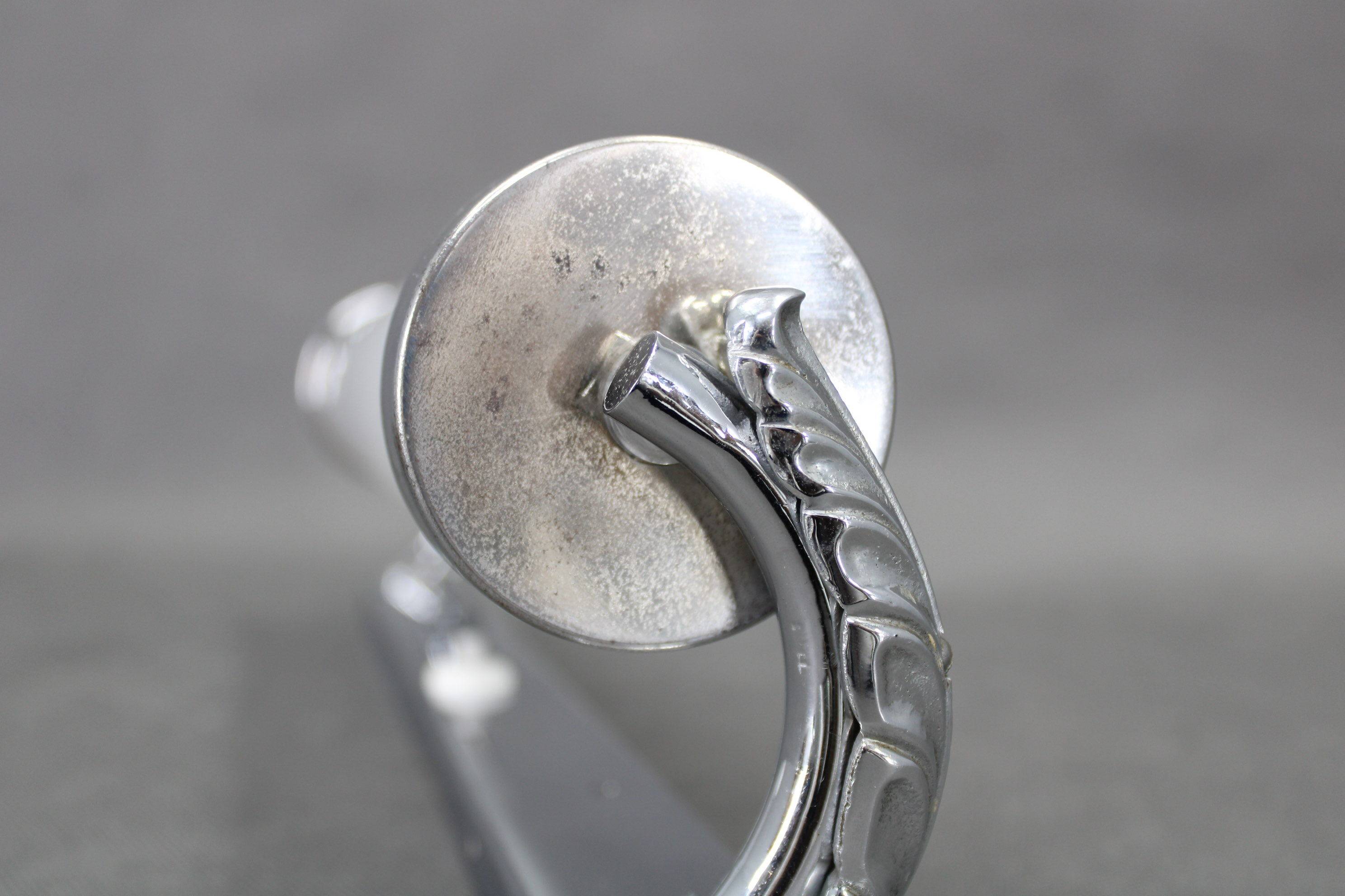 Czechoslovak Bauhaus Art Deco chrome tubular wall light with milk glass