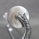 Czechoslovak Bauhaus Art Deco chrome tubular wall light with milk glass