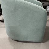 Fauteuil cabriolet en tissu vert menthe