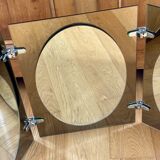Two-tone smoked triptych mirror from the 60s