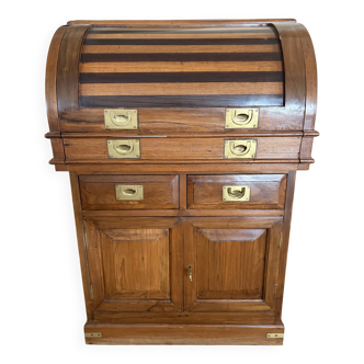 Marine furniture in solid teak - Rose des Vents marquetry
