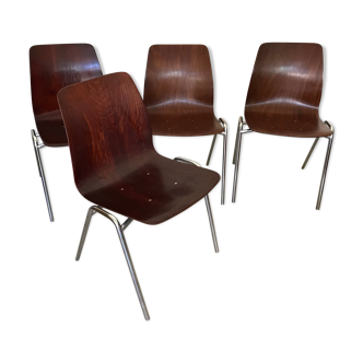 Set de 4 chaises vintage Pagholz West Germany