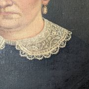 Antique painting vintage portrait bohemian countryside decoration oil on canvas