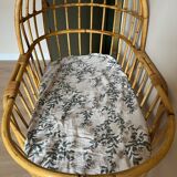 Old rattan cradle