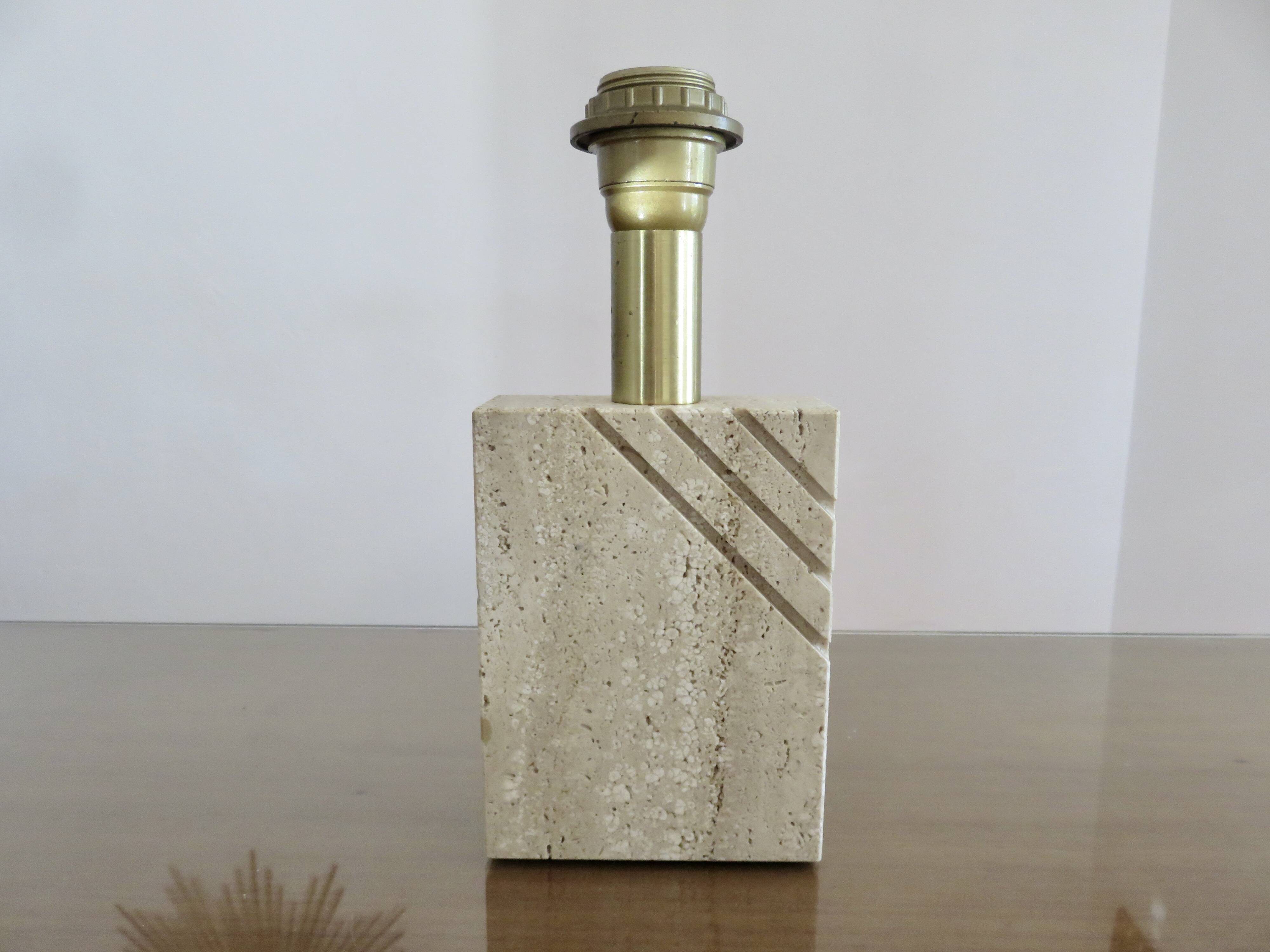Travertine lamp "Cerri Nestore" 1970, Italy
