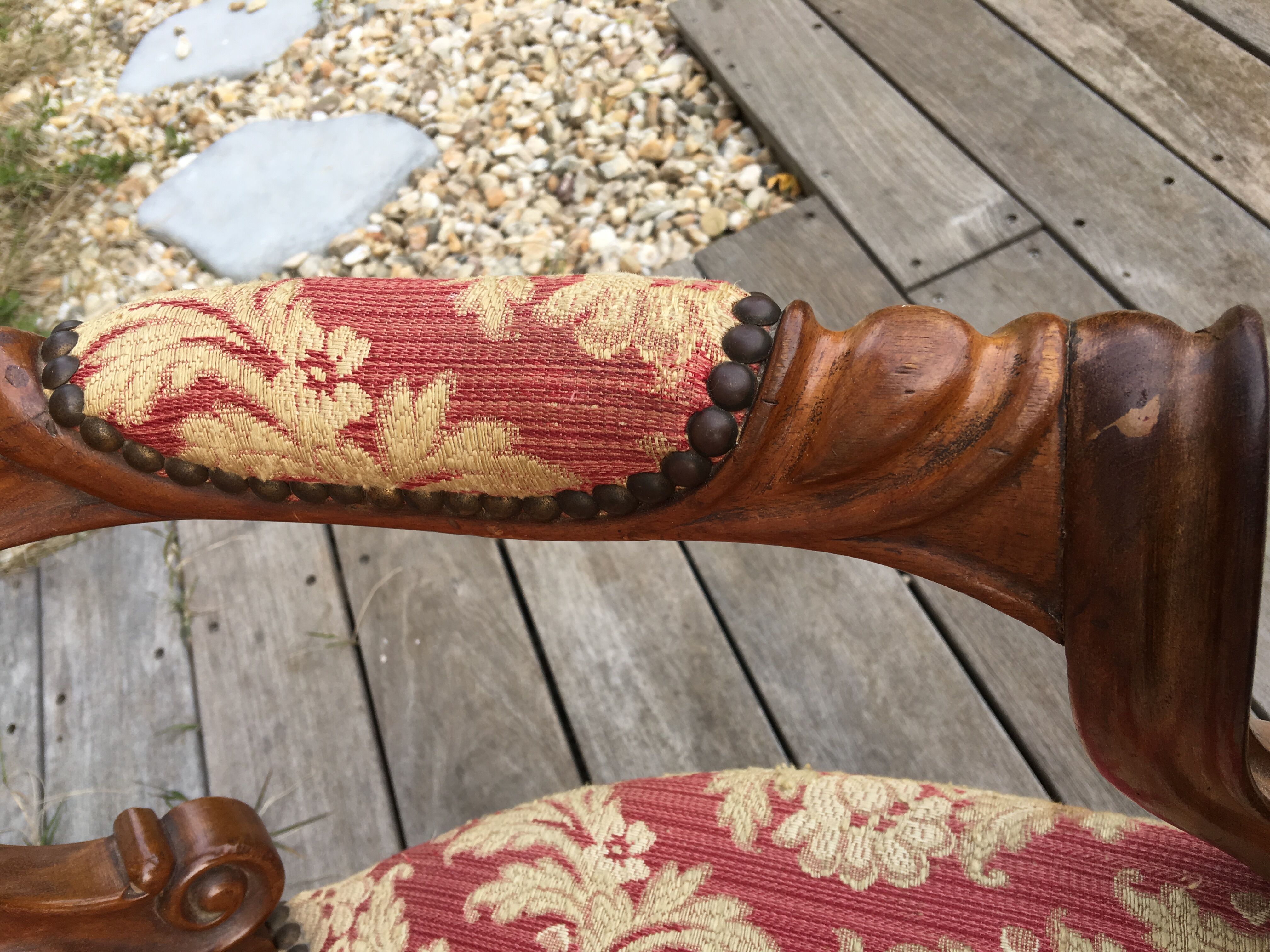 Pair of napoleon III armchairs, 19th century